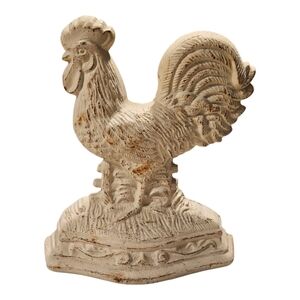 Antique Cast Iron Rooster Doorstop - 7.5 in By 7.5 In!!! Charming!!